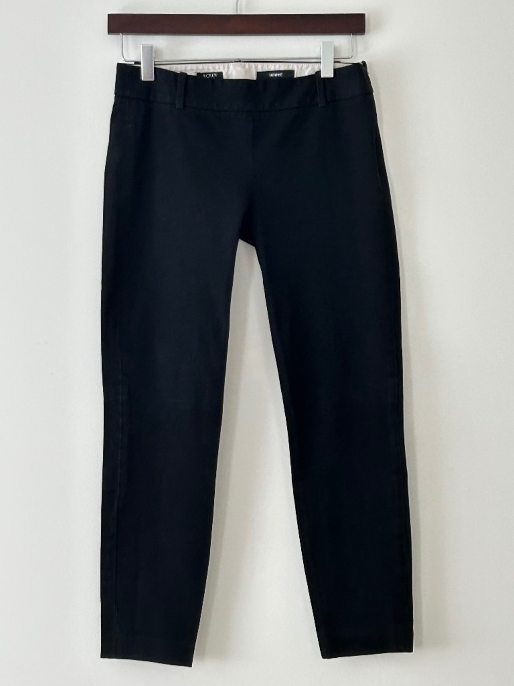 J Crew Minnie Black Stretch Cotton Twill Pants